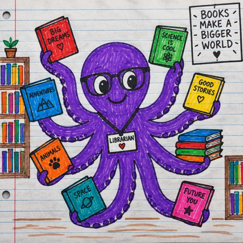 Artwork of Inky the Librarian